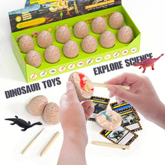 DoDoMagxanadu Dino Eggs opened with tools reveals a concealed dinosaur figure