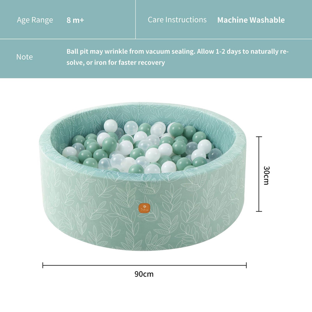 Note on vacuum packaging for Dodozen ball pit sponges and fabric cover.