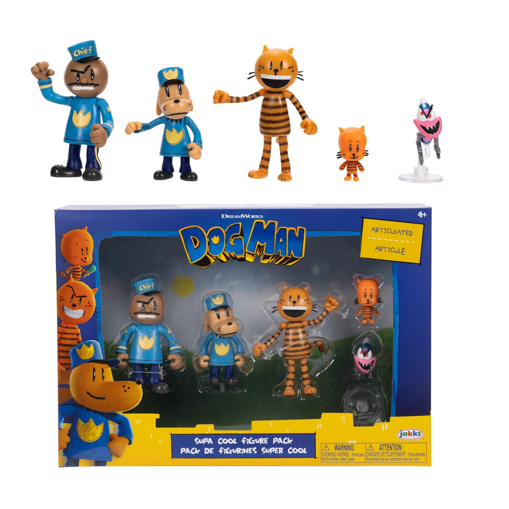 Dog Man group action figures in 2.5-inch poseable set for play and display.