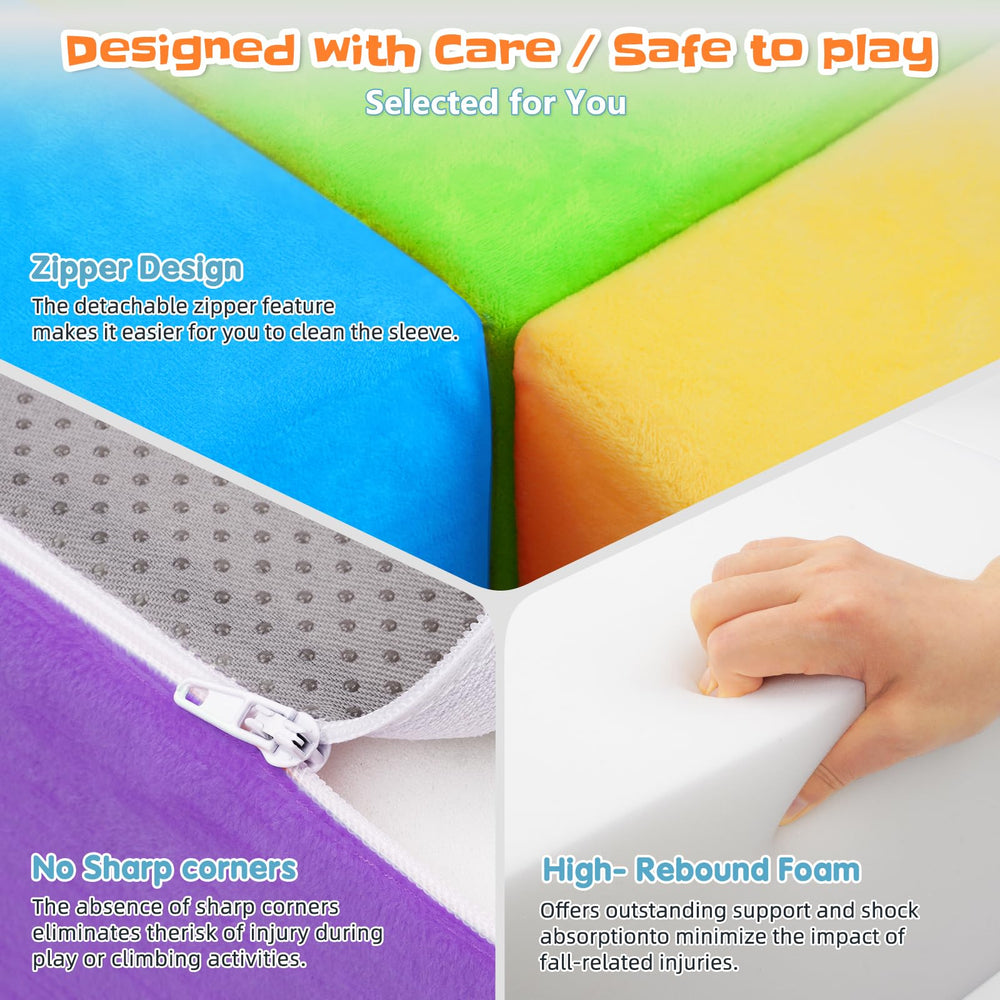 Dogern colorful blocks promote creative stacking and balance through bright shapes.