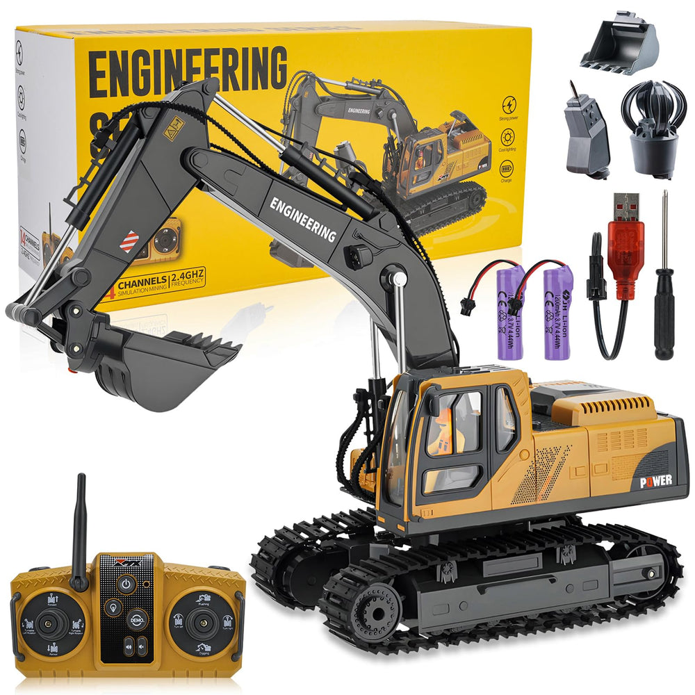 Dogern RC Excavator bucket attachment in action for realistic digging play