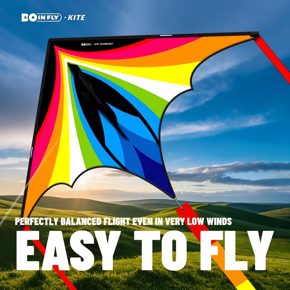 Doinfly triangle kite features kid-friendly design for safe play