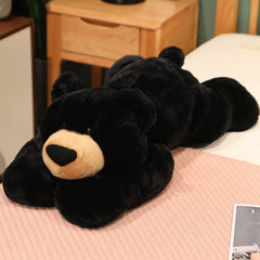 Doireum weighted bear plush used as a pillow for comfy lounging.
