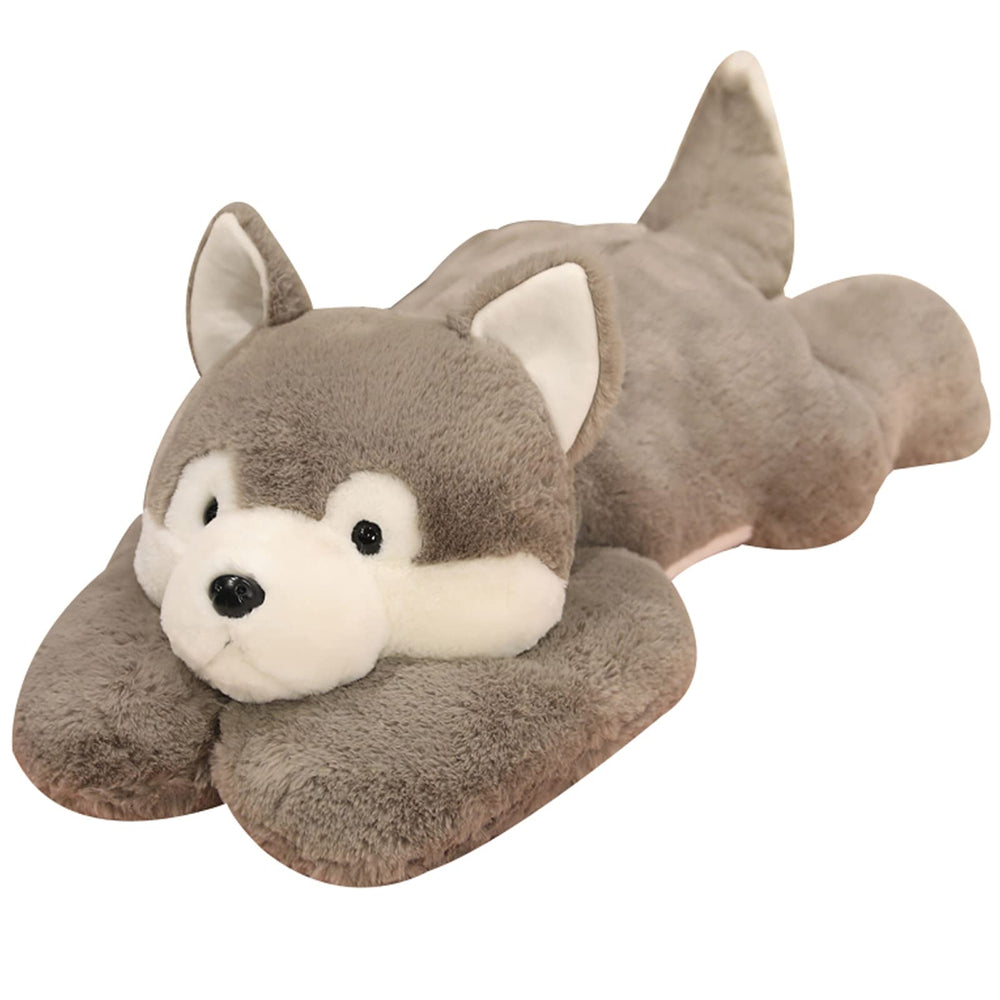 Doireum weighted husky plush 75cm, side view, soft hug-friendly texture