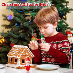 Dokeawo Christmas Tiny Elf Doll in stocking stuffer-ready packaging.