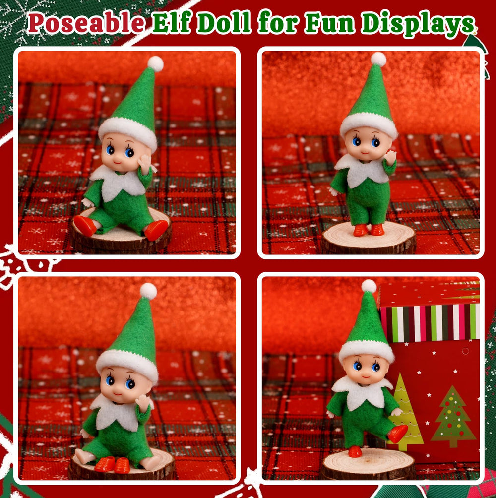 Dokeawo Christmas Tiny Elf Doll tree decor adds whimsy.