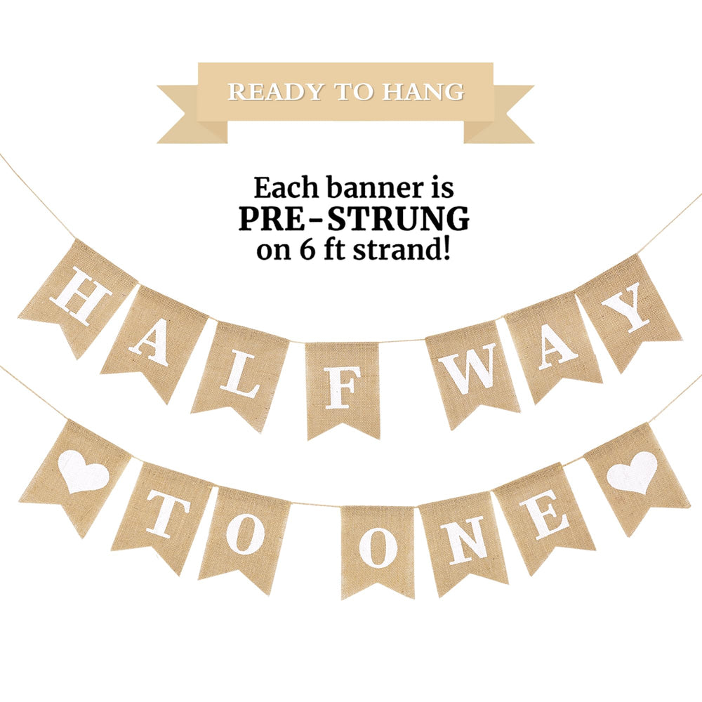 Dokuna 6-month neutral banner suits baby milestones without overwhelming colors.