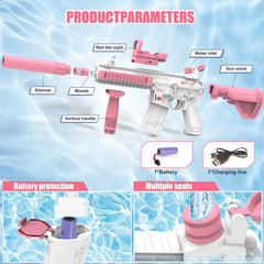 Adults join poolside battles with Dolanus water gun