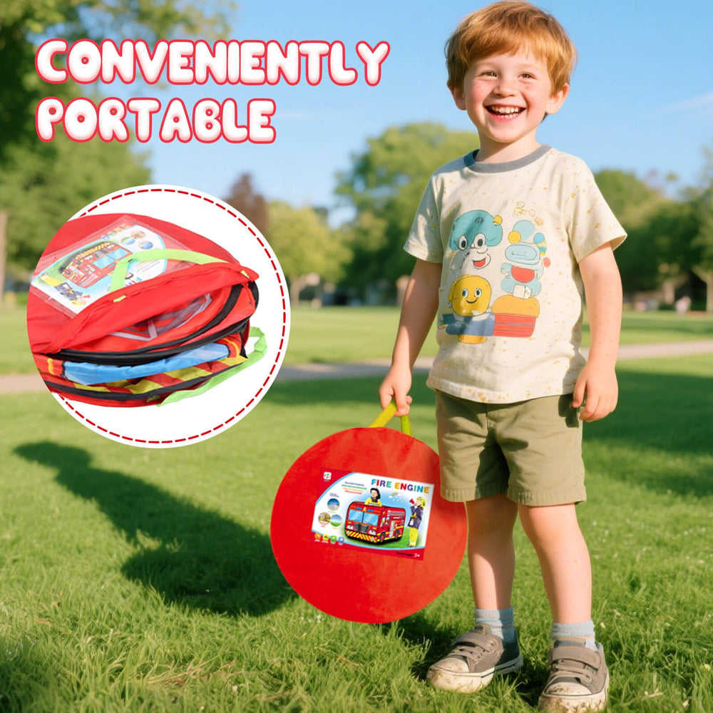 Dolanus Fire Truck Play Tent supports multi-scene play like role-play and picnics.