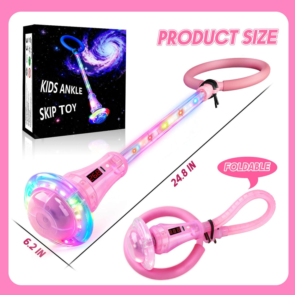 Dolanus skip toy durable one-piece rod-ball design withstands rough play.