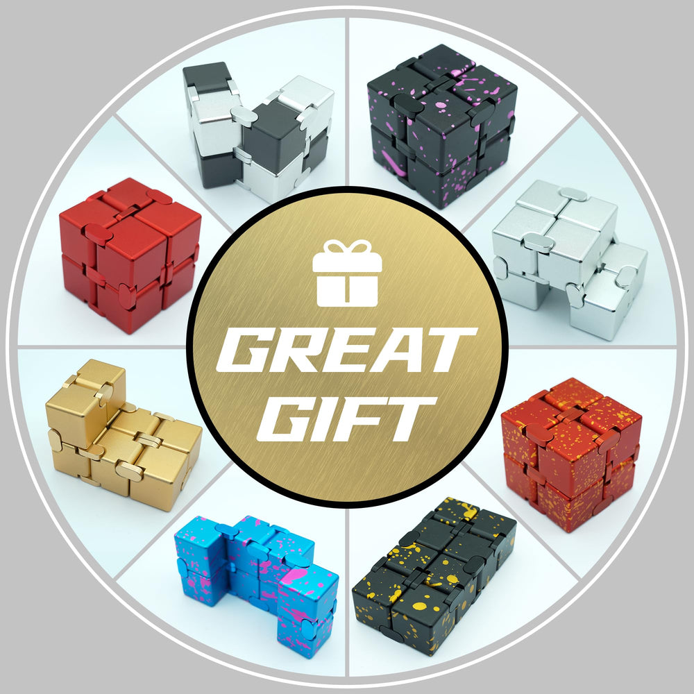 DOLASEV Infinity Cube gold color adds premium look to your desk setup.