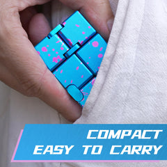 Dolasev Weighted Infinity Cube blue-pink top view, tactile stimulation during work sessions