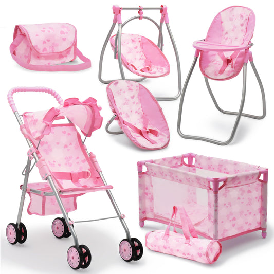 Dolls To Play baby-doll-stroller-bed-swing enhances imaginative nurturing play