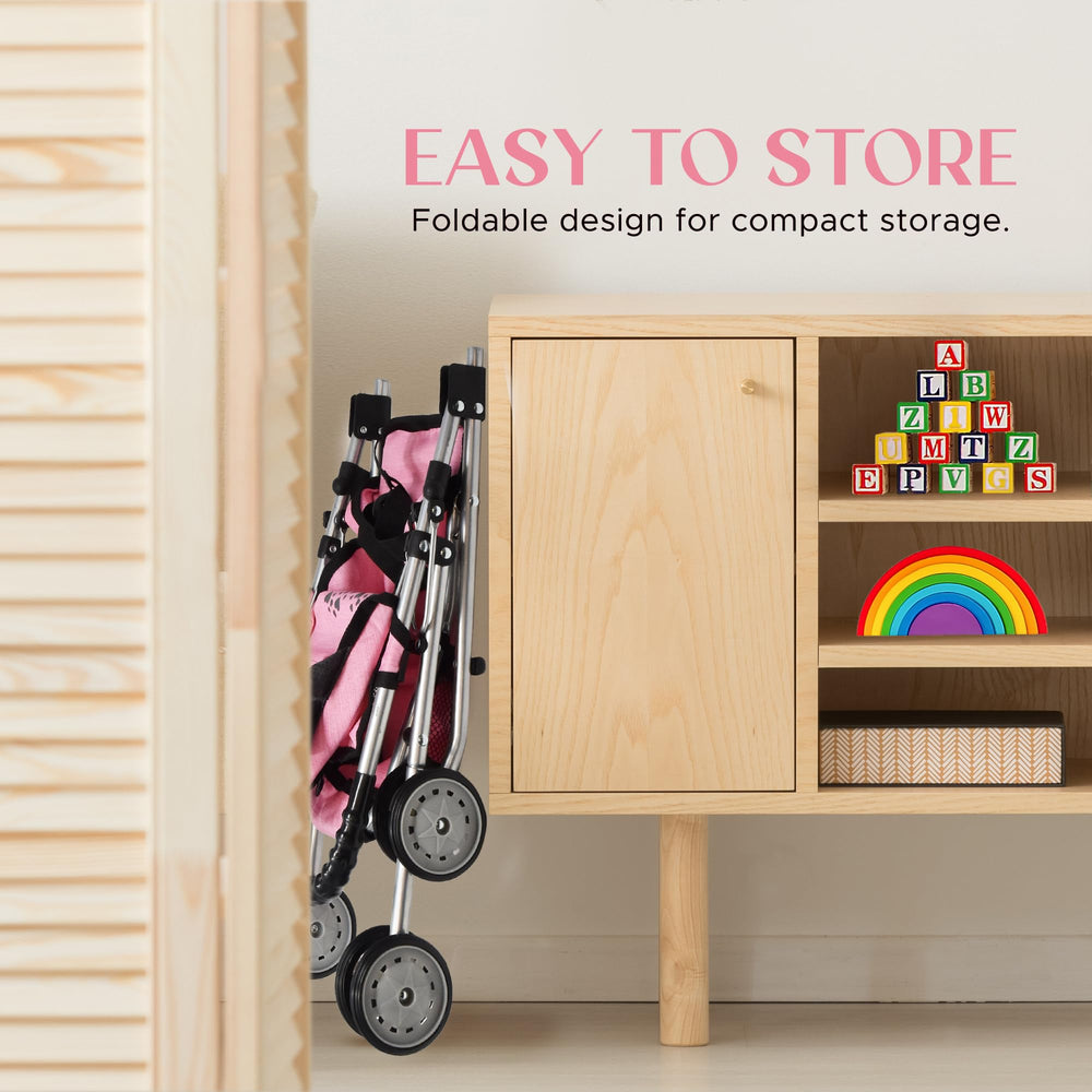 Dolls To Play durable four-wheel design offers smooth indoor and outdoor rolling