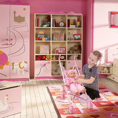 Dolls To Play soft-touch vinyl doll face with sparkly eyes for engaging storytelling.