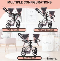 Dolls To Play storage diaper bag keeps accessories organized on the go.