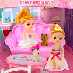Doloowee dollhouse dressing table and sofas invite lifelike pretend routines.