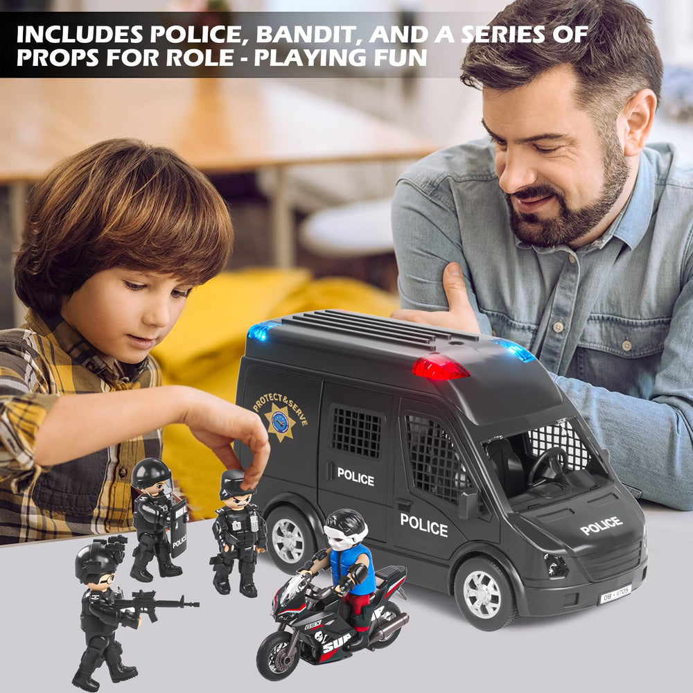 Doloowee Police Car Toy Truck accessories pack boosts imagination.