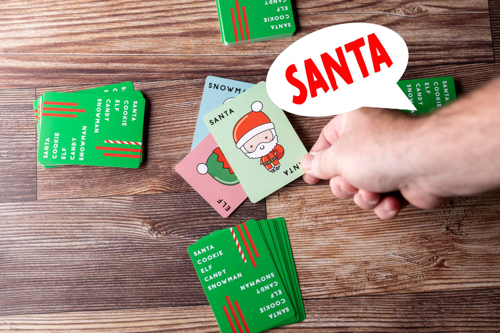 Dolphin Hat Games holiday card game illustrations to boost festive party vibes