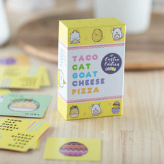 Dolphin Hat Games Taco Cat Goat Cheese Pizza Easter Edition action cards spark playful twists