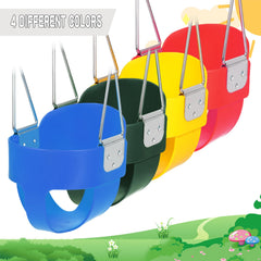 Domaker blue swing seat showcases heavy duty construction for toddlers.