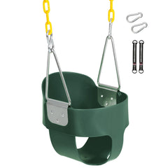 Domaker toddler swing seat with coated chains offers backyard safety and durability.