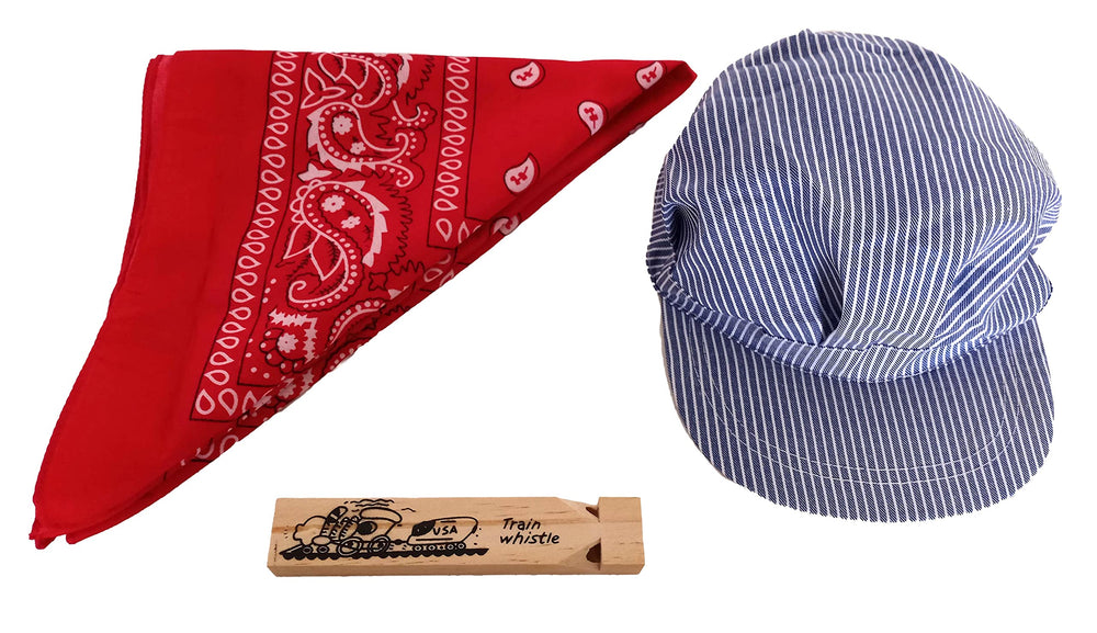 Dondor children's train conductor hat, adjustable for growing heads.