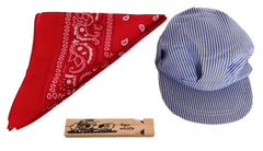 Dondor children's train conductor hat, adjustable for growing heads.