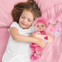 DONTNO baby doll diaper included for authentic daily care pretend play.