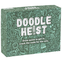 DOODLE HEIST team drawing on the board for fast-paced group fun.