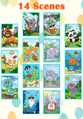 DOODOU coloring pages, 14 scenes for diverse storytelling and color exploration