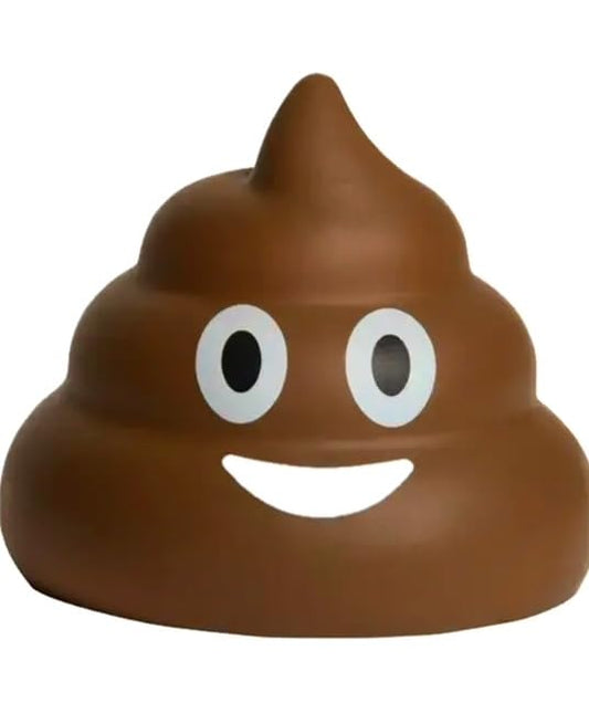 DoodyCalls Poop Emoji Stress Ball close-up with soft, squeezable texture for stress relief.