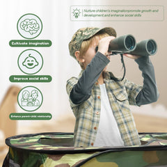 Doolmin pop up play tent folds flat for compact storage and quick setup.