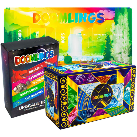 Doomlings box front showcases deluxe packaging for family game night.