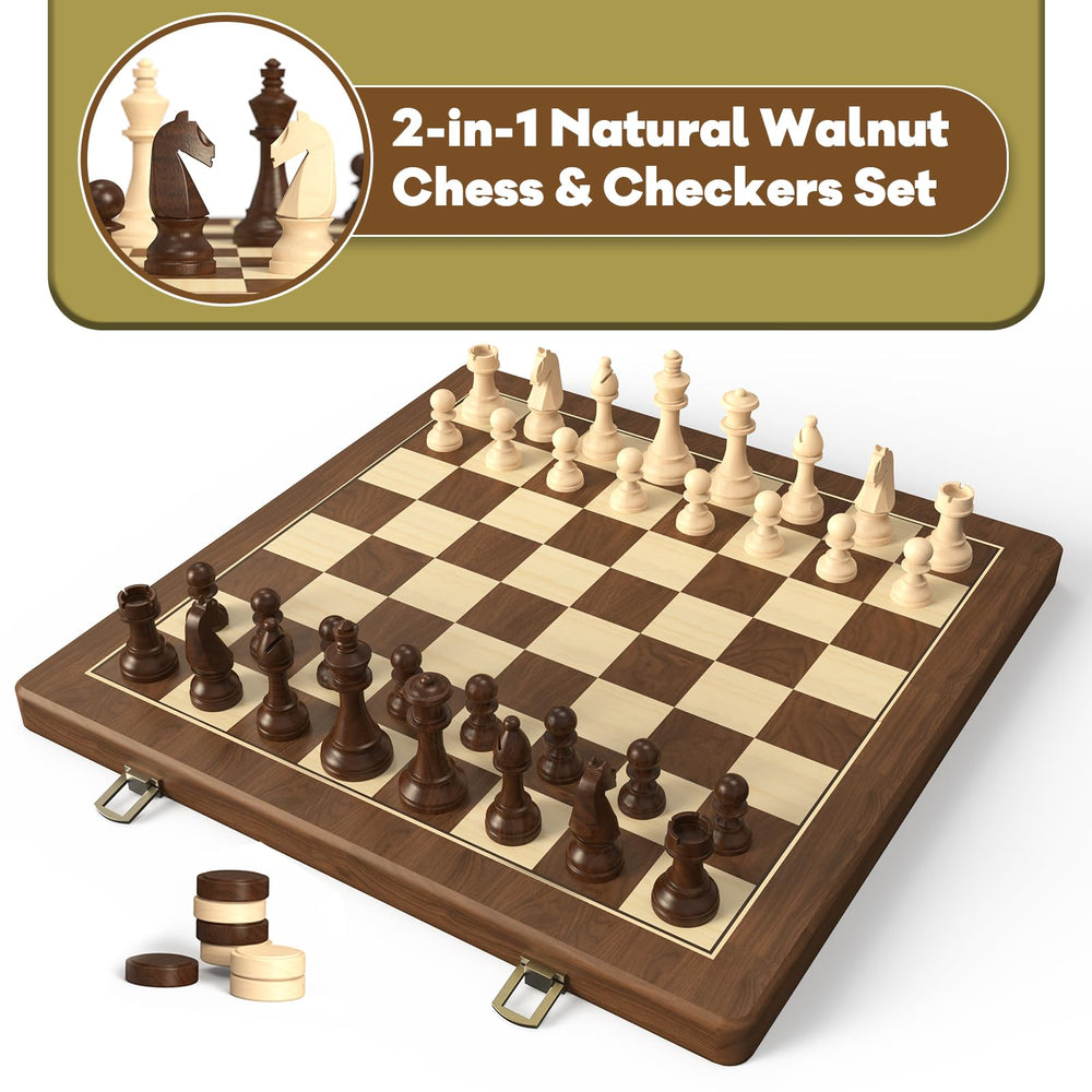 Doowroodni chess pieces 3-inch king Staunton with weighted feel and velvet bottoms