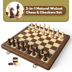 Doowroodni chess pieces 3-inch king Staunton with weighted feel and velvet bottoms