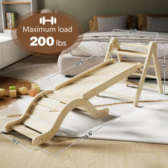 Doowroodni Pikler triangle compact storage enables easy tidying