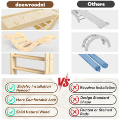 Doowroodni Pikler triangle slide adds gentle motion for active fun