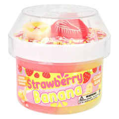 Dope Slimes Strawberry Banana fimo slices on top add playful accents