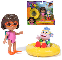 DORA figure with goggles ready for imaginative swimming adventures.