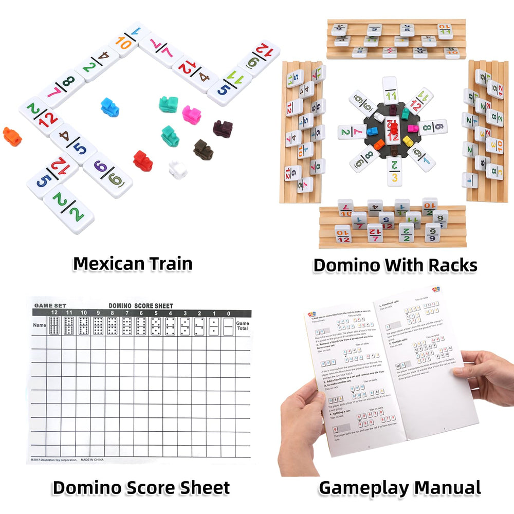 Doreimi nine trains set for a structured Mexican Train setup