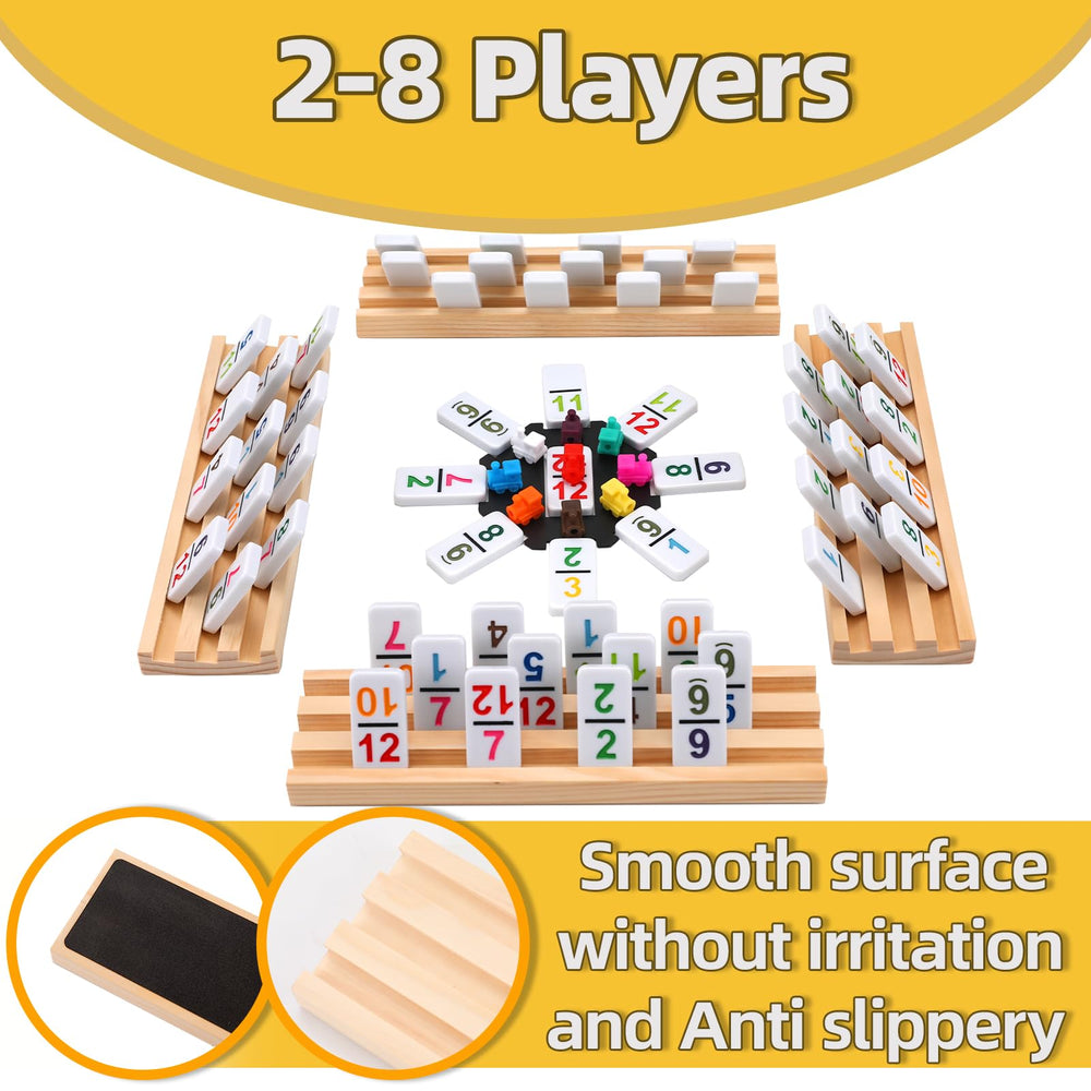 Doreimi colorful domino tiles with durable finish for family play
