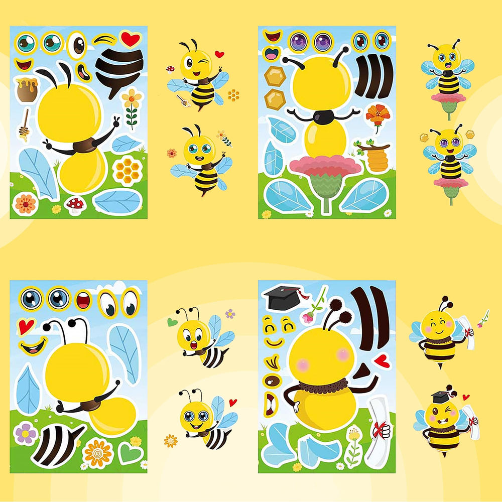 Dorgua Bee party stickers for walls notebooks and windows.