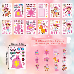 Dorgua cowgirl large stickers for easy, visible crafting projects.
