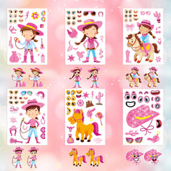 Dorgua cowgirl stickers are reusable self-adhesive for multiple setups.