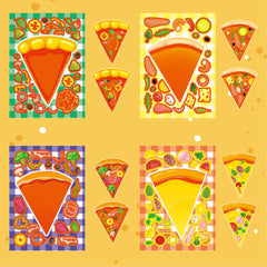 Dorgua DIY pizza stickers self-adhesive for easy sticking and reuse