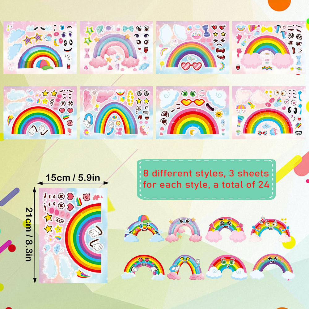 Dorgua make-a-face stickers creative designs neatly arranged for mixing and matching