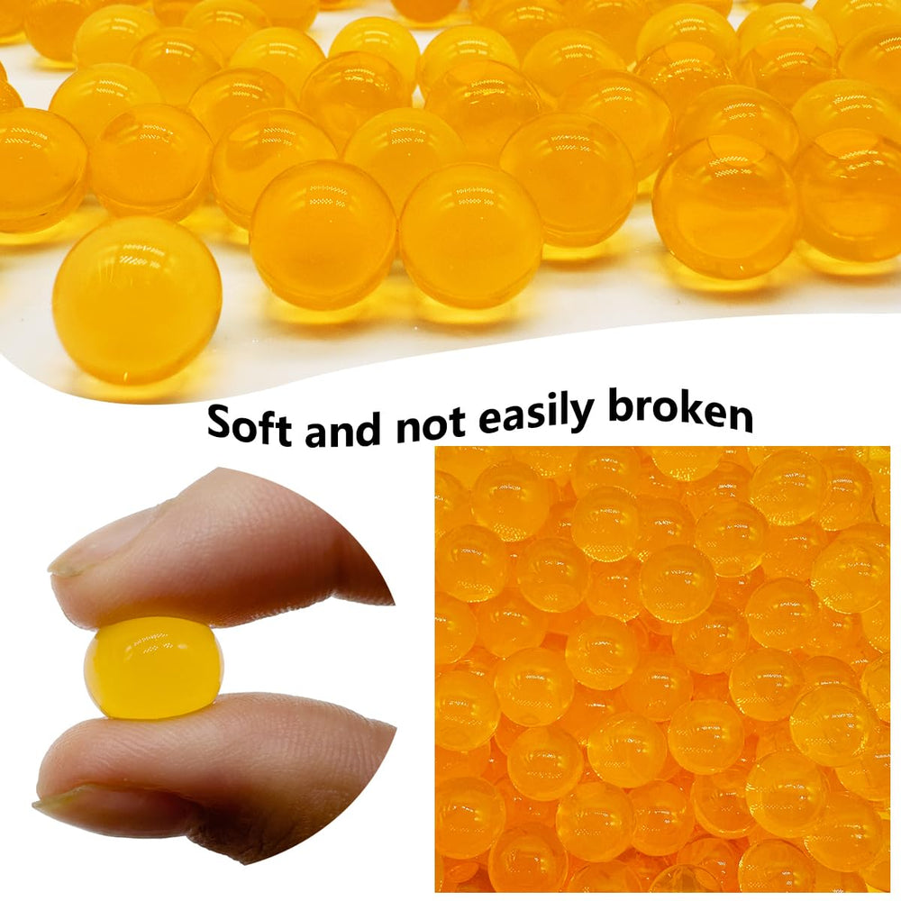 Dortrue gel balls 7-8mm orange absorption process expands in water.