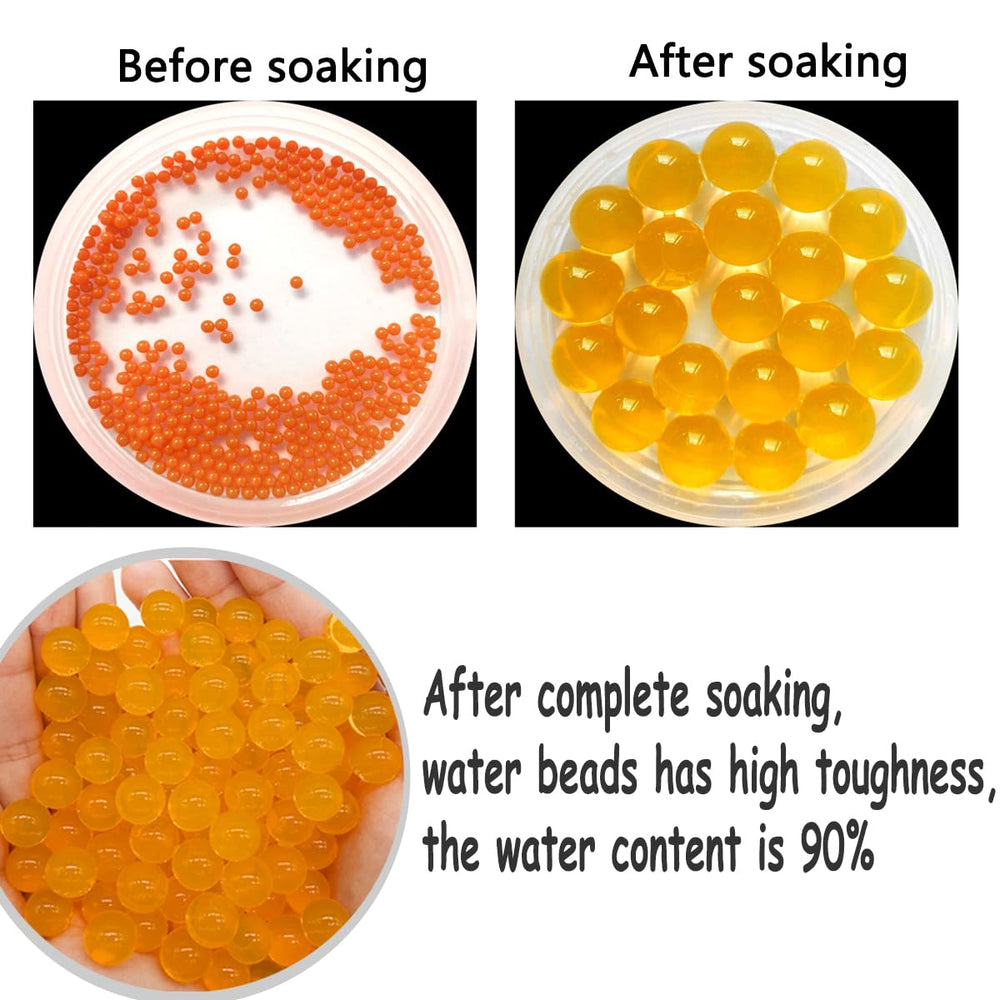Dortrue gel balls 7-8mm orange in-use for backyard battles.