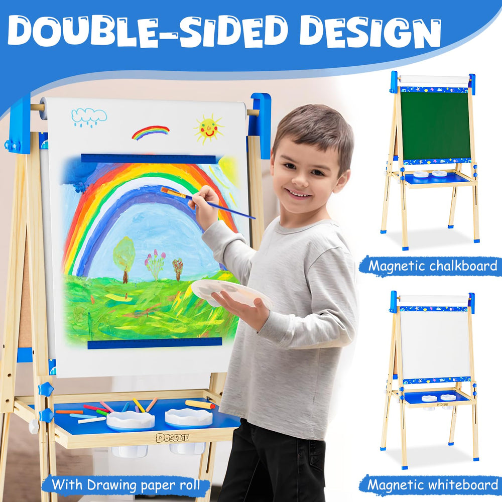 Doselie easel green chalkboard side for vibrant chalk drawings